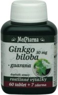 MedPharma Ginkgo Biloba + Guarana 67tbl - cena, srovnání