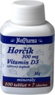MedPharma Horčík 300mg + Vitamín D3 107tbl - cena, srovnání