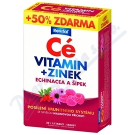 Vitar Revital Vitamín C + Zinok 45tbl