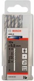 Bosch Vrták do kovu HSS-G 135° DIN 338 pr.5.5mm 10 ks 2608595064