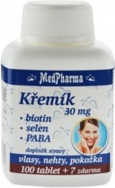 MedPharma Kremík 30mg + Biotin + Selen + Paba 107tbl