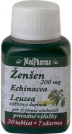 MedPharma Ženšen + Echinacea + Leuzea 37tbl