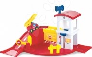 Smoby Vroom Planet mechanická požiarnická stanica so štyrmi autíčkami 211042 - cena, srovnání