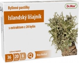 Dr. Max Pharma Bylinné pastilky Islandský lišajník 36tbl