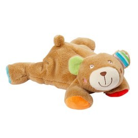 Baby Fehn Oskar ležiaci medvedík plnený guľôčkami