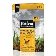 Nativia Real Meat Chicken & Rice 1kg - cena, srovnání