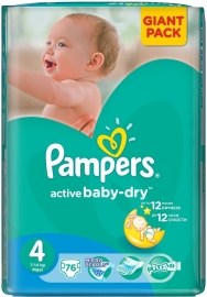 Pampers Active Baby 4 76ks