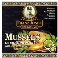 Escurís Kaiser Franz Josef Exclusive Mušle v slnečnicovom oleji s údenou príchuťou 80g - cena, srovnání