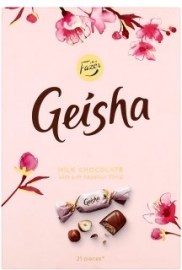 Fazer Confectionery Fazer Geisha Bonbóny z mliečnej čokolády s lieskovcovou náplňou 150g