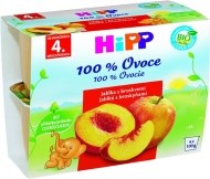 Hipp Bio jablká s broskyňami ovocný príkrm 4x100g - cena, srovnání