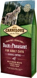 Carnilove Cat Duck & Pheasant Adult Hairball Contr 6kg