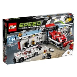 Lego Speed Champions 75876 Porsche 919 Hybrid a 917K ulička v boxoch
