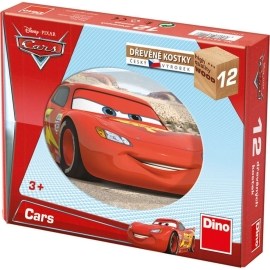 Dino Drevené kocky kubus - Cars