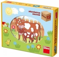 Dino Drevené kocky kubus - Domáce zvieratká - cena, srovnání
