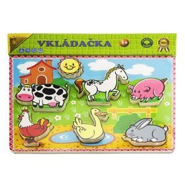 Alltoys Vkladačka drevená - domáce zvieratká