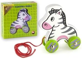 Alltoys Zebra ťahacie drevená