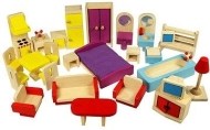 Bigjigs Drevený nábytok do domčeka pre bábiky - cena, srovnání