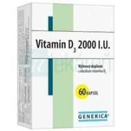 Generica Vitamin D3 2000I.U. 60kps - cena, srovnání