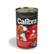 Calibra Dog konzerva hovädzie + pečeň + zelenina v želé 1240g - cena, srovnání