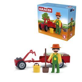 Igraček IGRÁČIK – Záhradník s traktorom a doplnkami