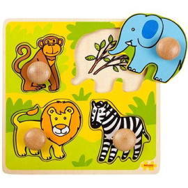 Bigjigs Drevené vkladacie puzzle – Safari