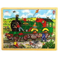Bigjigs Drevené puzzle – Vlak - cena, srovnání