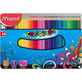 Maped Color Peps Metal Box, 48 farieb