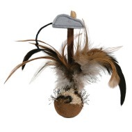 Trixie Pískajúca loptička s perím a s myšou - cena, srovnání