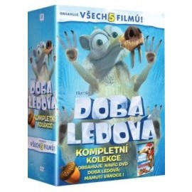 Doba ledová 1-5 (5 dílů + bonus Doba ledová: Mamutí Vánoce) 6DVD