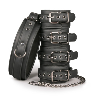 Easytoys Fetish Collection Fetish Set With Collar, Ankle and Wrist Cuffs - cena, srovnání
