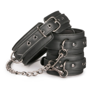 Easytoys Fetish Collection Leather Collar With Handcuffs - cena, srovnání