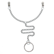 Rimba Nipple Clamps with Chain and Scrotum Ring O 50mm - cena, srovnání