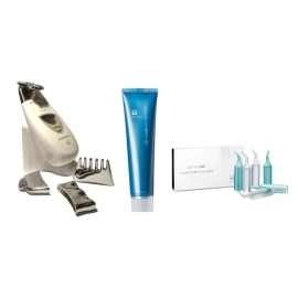 Nuskin Galvanická žehlička na vrásky ageLOC EDITION Galvanic SPA II bílá + gely na pleť 8x4ml + gel na celulitidu 150ml