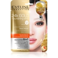 Eveline Cosmetics 24k Gold Nourishing Elixir liftingová maska 1ks - cena, srovnání