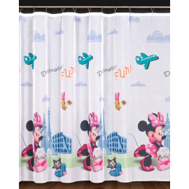 Detský voál / záclona Disney Minnie Mouse myška na cestách v.160cm