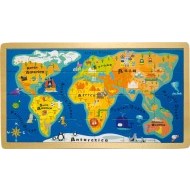 Small Foot Vkladacie puzzle mapa sveta - cena, srovnání