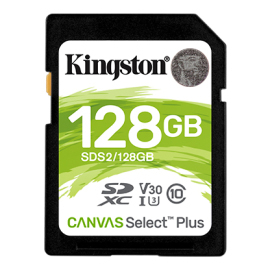 Kingston SDXC Canvas Select Plus Class 10 128GB