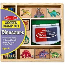 Melissa-Doug Drevené Pečiatky v krabičke Dino