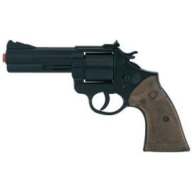 Gonher Policajný revolver čierny kovový 12 rán
