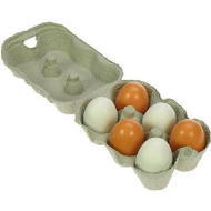Bigjigs Drevené potraviny - Drevené vajíčka v škatuľke - cena, srovnání