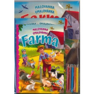 Komplet Farma (2 maľovanky+2 aktivity zošity + farebné ceruzky) - cena, srovnání