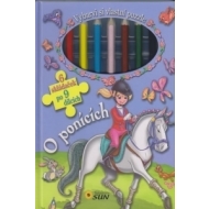 O ponících - Vybarvi si vlastní puzzle (6 skládaček po 9 dílcích)