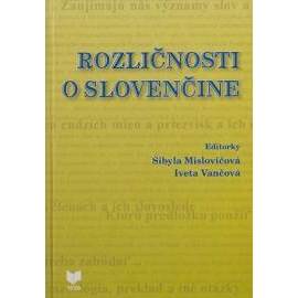 Rozličnosti o slovenčine
