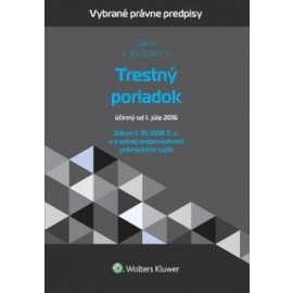 Trestný poriadok a zákon o trestnej zodpovednosti právnických osôb