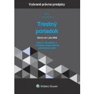 Trestný poriadok a zákon o trestnej zodpovednosti právnických osôb - cena, srovnání