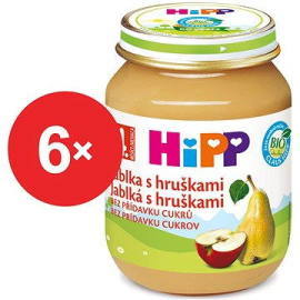 Hipp Bio Jablká s hruškami 6x125g