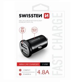 Swissten Autonabíjačka 2xUSB 4.8A