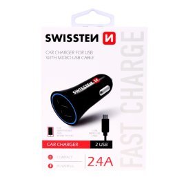 Swissten Autonabíjačka 2xUSB 2.4A