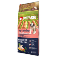 Ontario Puppy & Junior Large Chicken & Potatoes 12kg - cena, srovnání