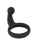 Black Velvet Cock Ring With Stimulator - cena, srovnání